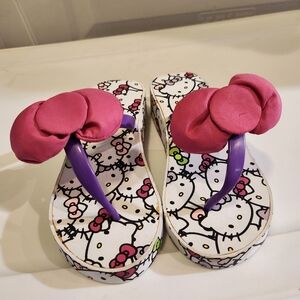HELLO KITTY Flip Flops sandals summer pool beach shoes with Pink Bow